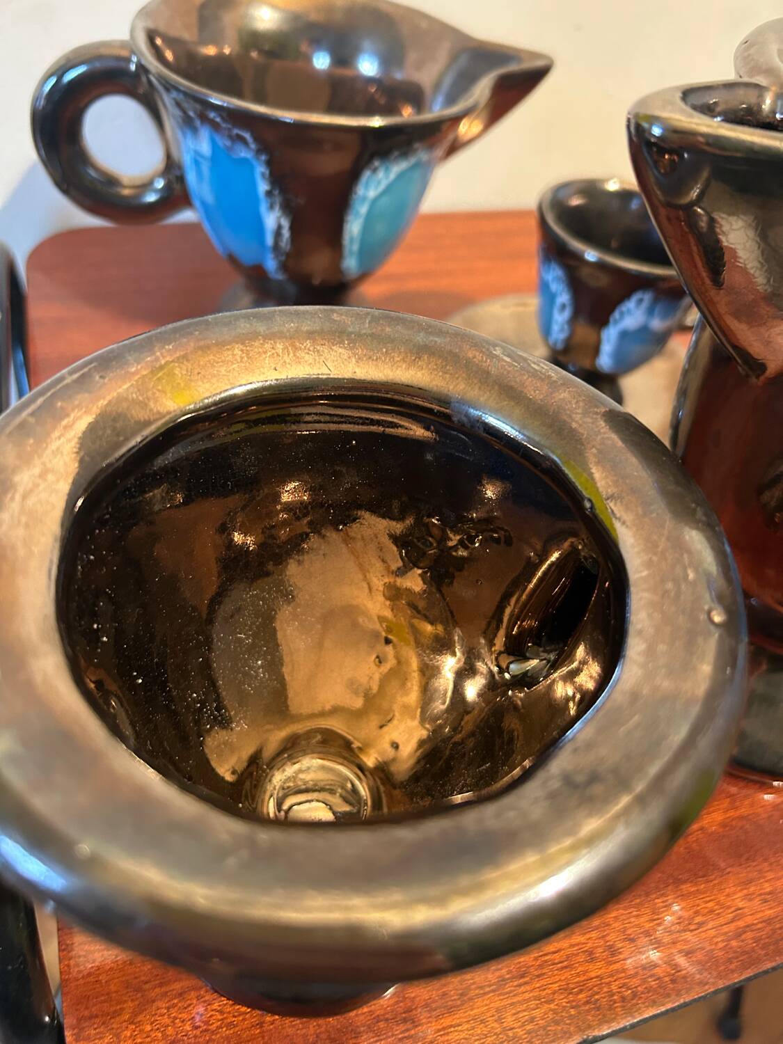 Vallauris ceramic tea service from the 1950s