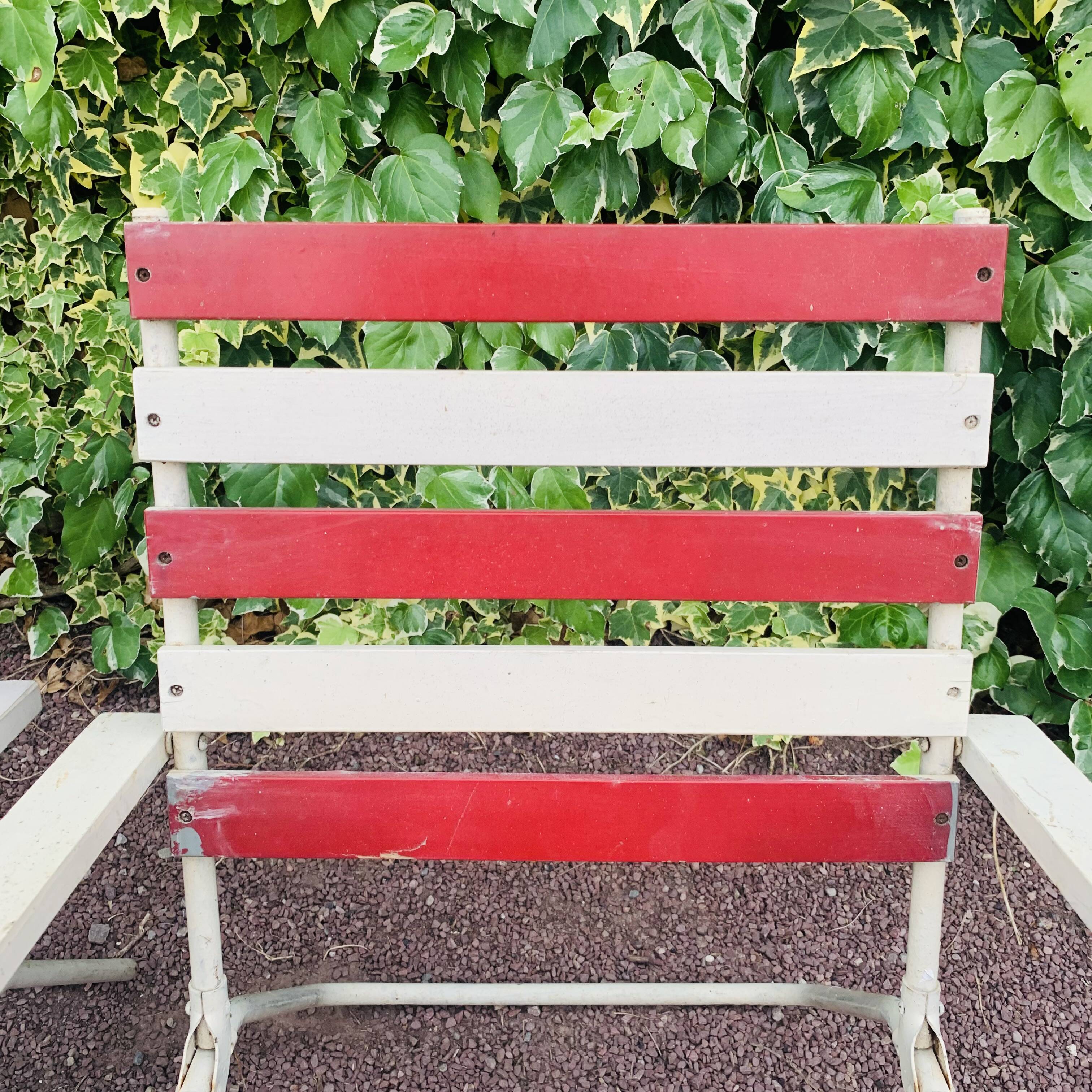 Set of 3 folding garden armchairs