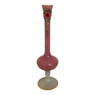 Vase bijoux opaline rose