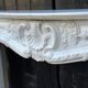Louis xv style fireplace in carrara marble, circa 1980