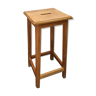 Tabouret mi-haut géométrique bois verni