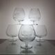 6 crystal cognac glasses