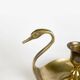Brass swan cellar rat candle holder