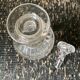 Round carfe in chiseled glass
