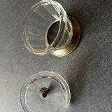 Sucrier Art-Deco - Verre - Bois et Métal