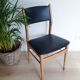 Scandinavian teak chair, brass legs, 50s