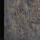 Iris MIRE Bronze patinated resin wall panel with floral decoration circa 1980.