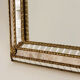 Large Spanish gilt brass & smoked mirror decorative wall mirror, 1980s