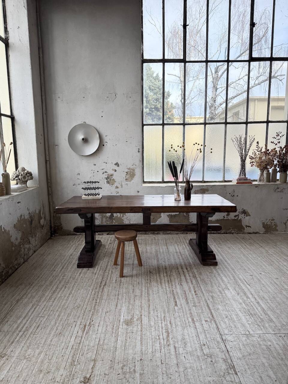 Table de monastère XXL en chêne, 19ème s.