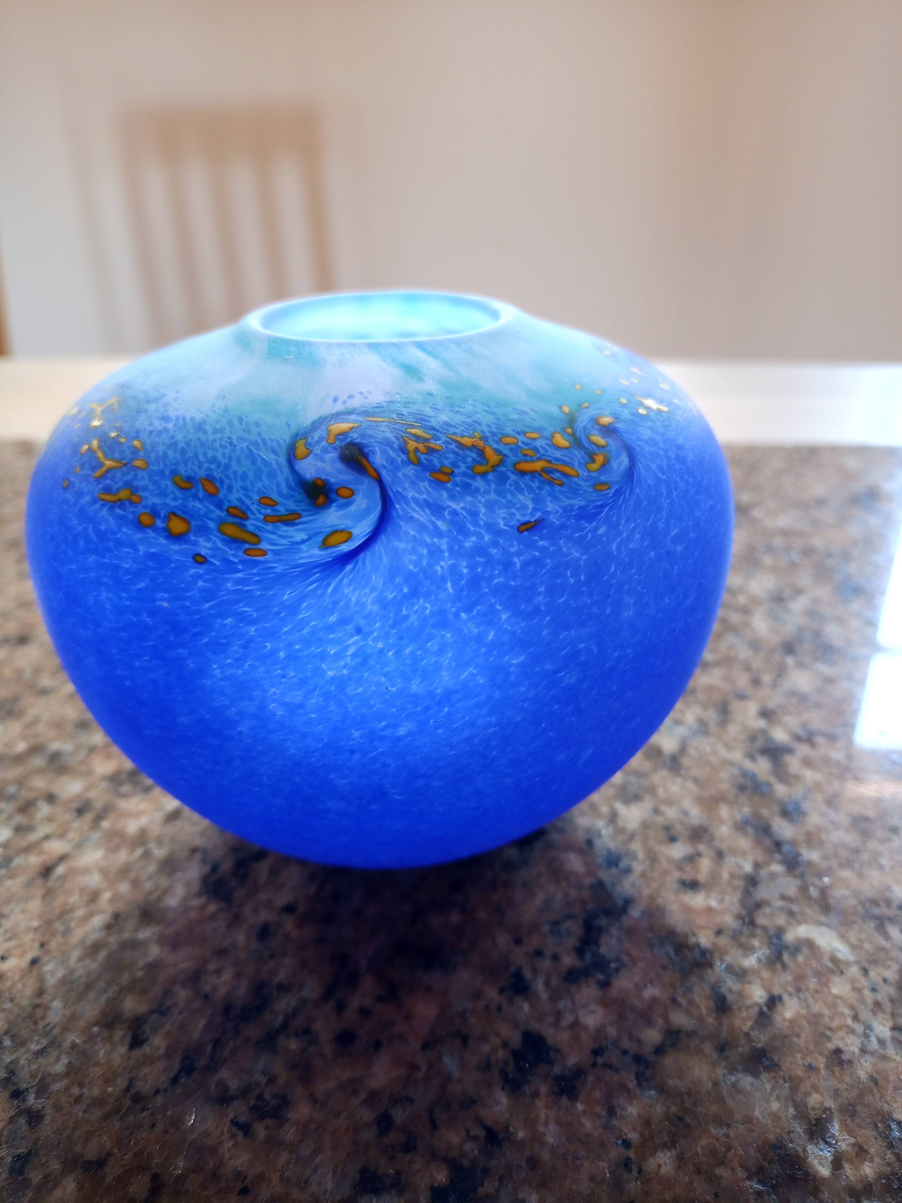 Contemporary blown glass vase