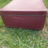 Vintage burgundy suitcase