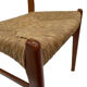 Mid-century teak dining chair by Arne Wahl Iversen for Glyngøre Stolefabric