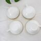 Set of 4 ceramic cups, bistro type, French manufacture