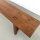 Restored solid walnut bench — 1950s