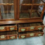 Library-Argentier-window in ceylon solid teak circa 1960
