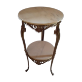 End table marble double trap