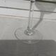 14cl Nancy Houillon crystal wine glass with green floral border