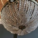 Large ceiling light Demi Montgolfière in bronze with 5 lights - 19th century period