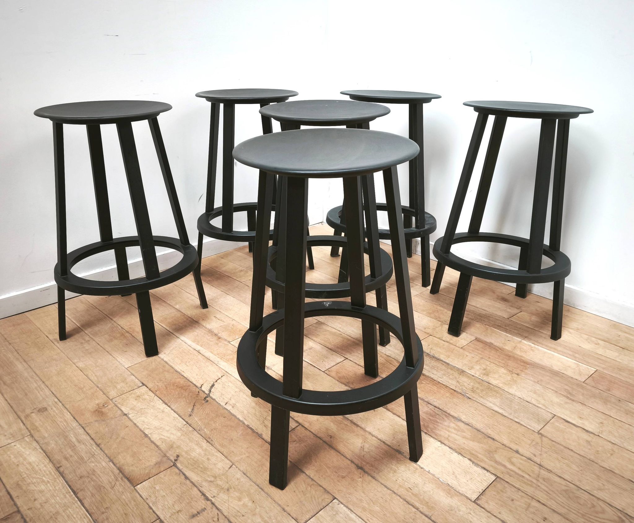 Set of 6 Revolver stools, Hay