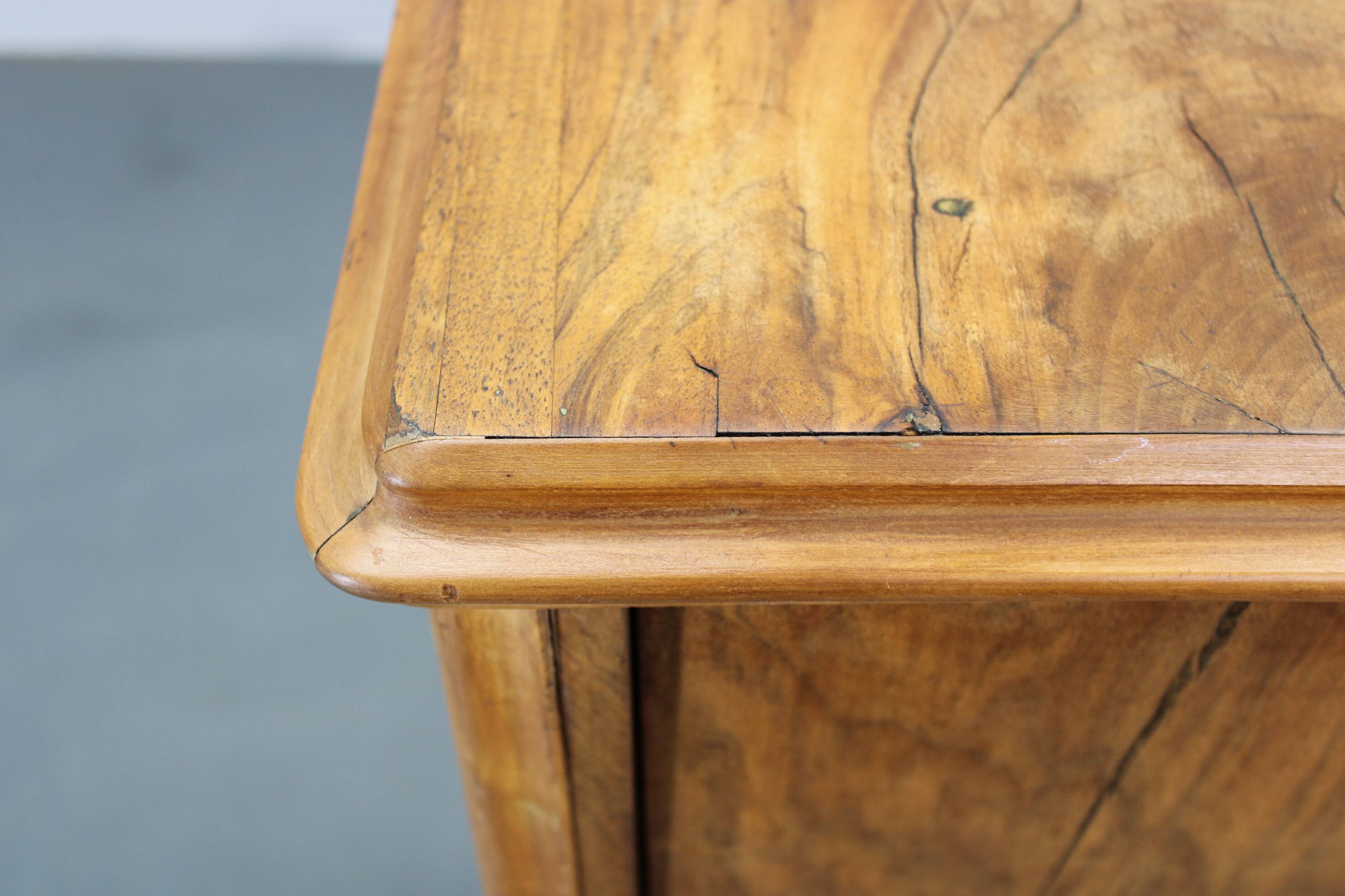 Antique Cabinet in Walnut Finish, Czechoslovakia