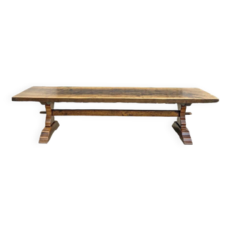 Monastery table in solid oak XXth century