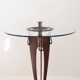 Vincent wegnez sculptural bronze and glass console table - belgium 20th