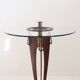Vincent wegnez sculptural bronze and glass console table - belgium 20th