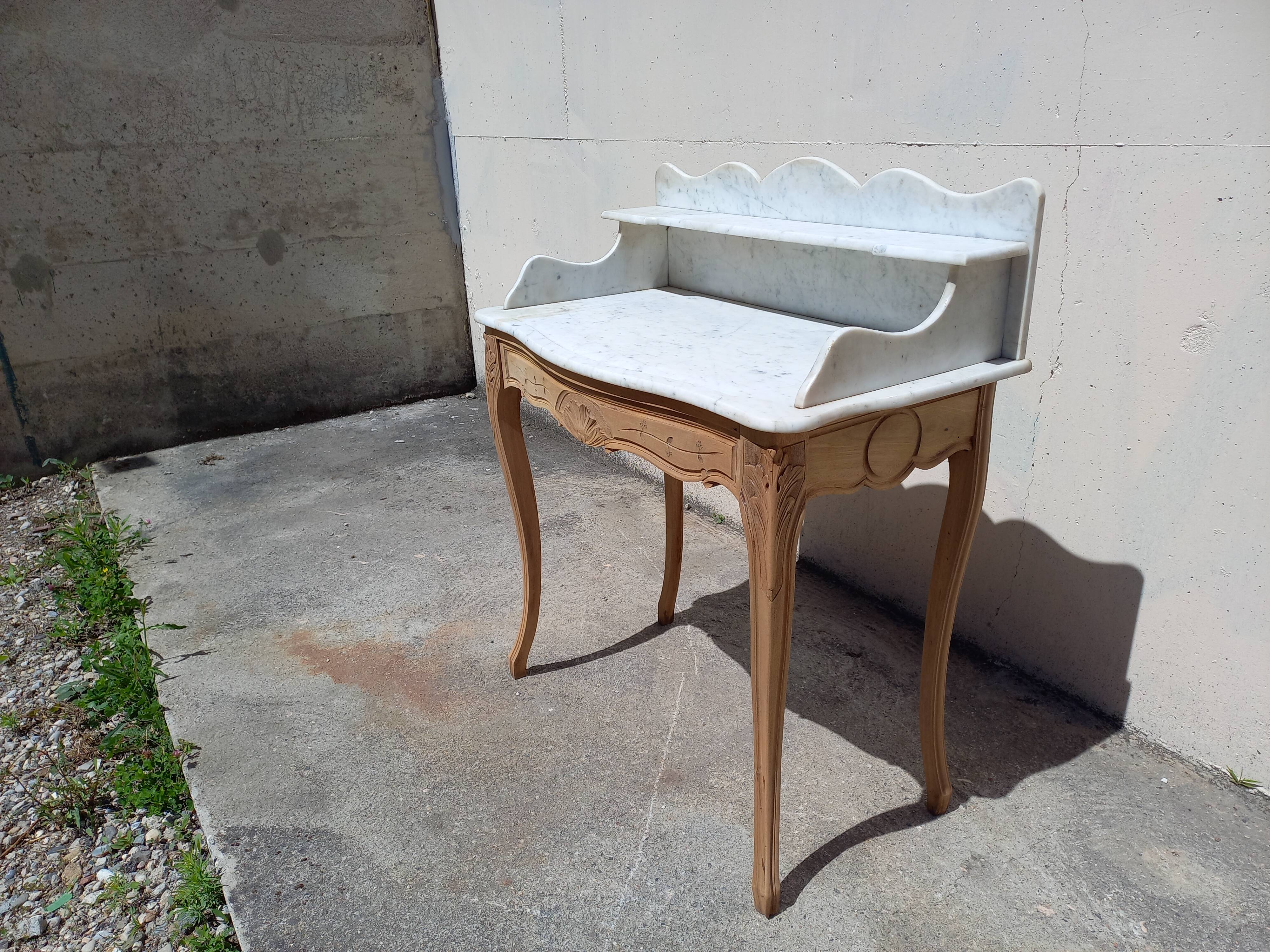Toilet table, marble top
