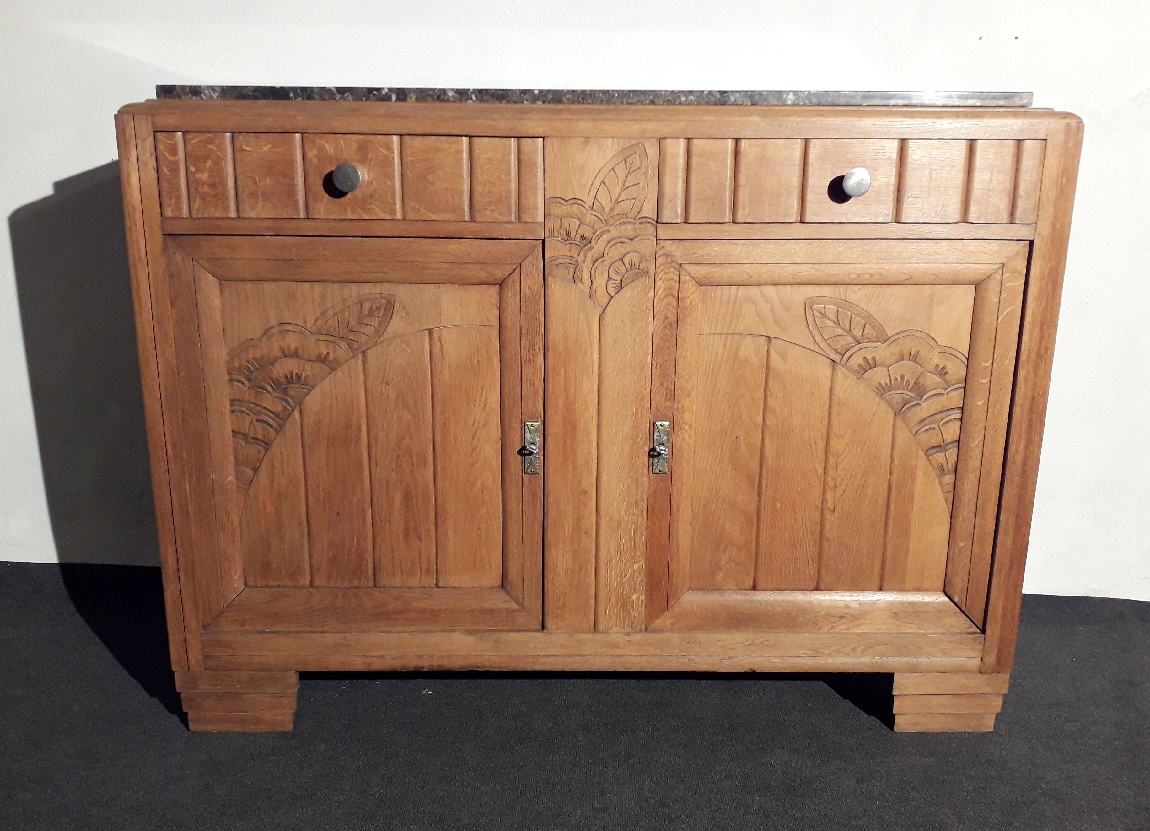Art deco buffet on marble