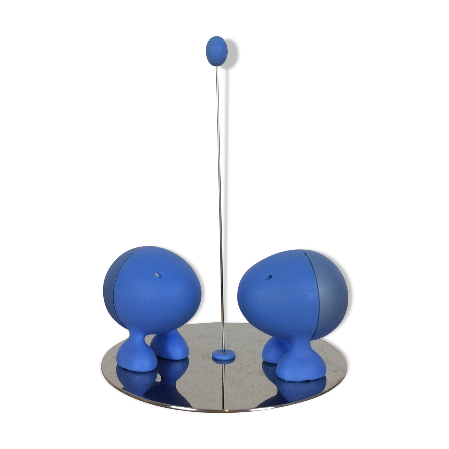 Set and pepper Alessi, model blue Lilliput of Stefano Giovannoni