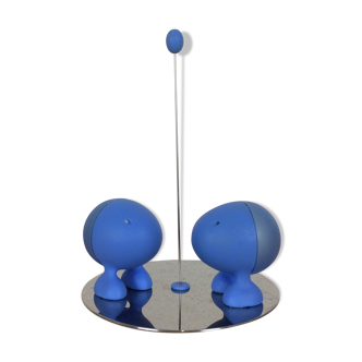 Set et poivre Alessi modèle Lilliput bleu de Stefano Giovannoni