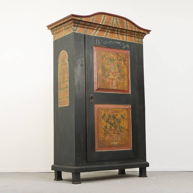 Cabinet de mariée peint d'art populaire 1854