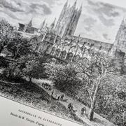 La cathédrale de Canterbury, illustration imprimée en 1879.