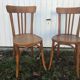 Pair of chairs bistro old vintage wood