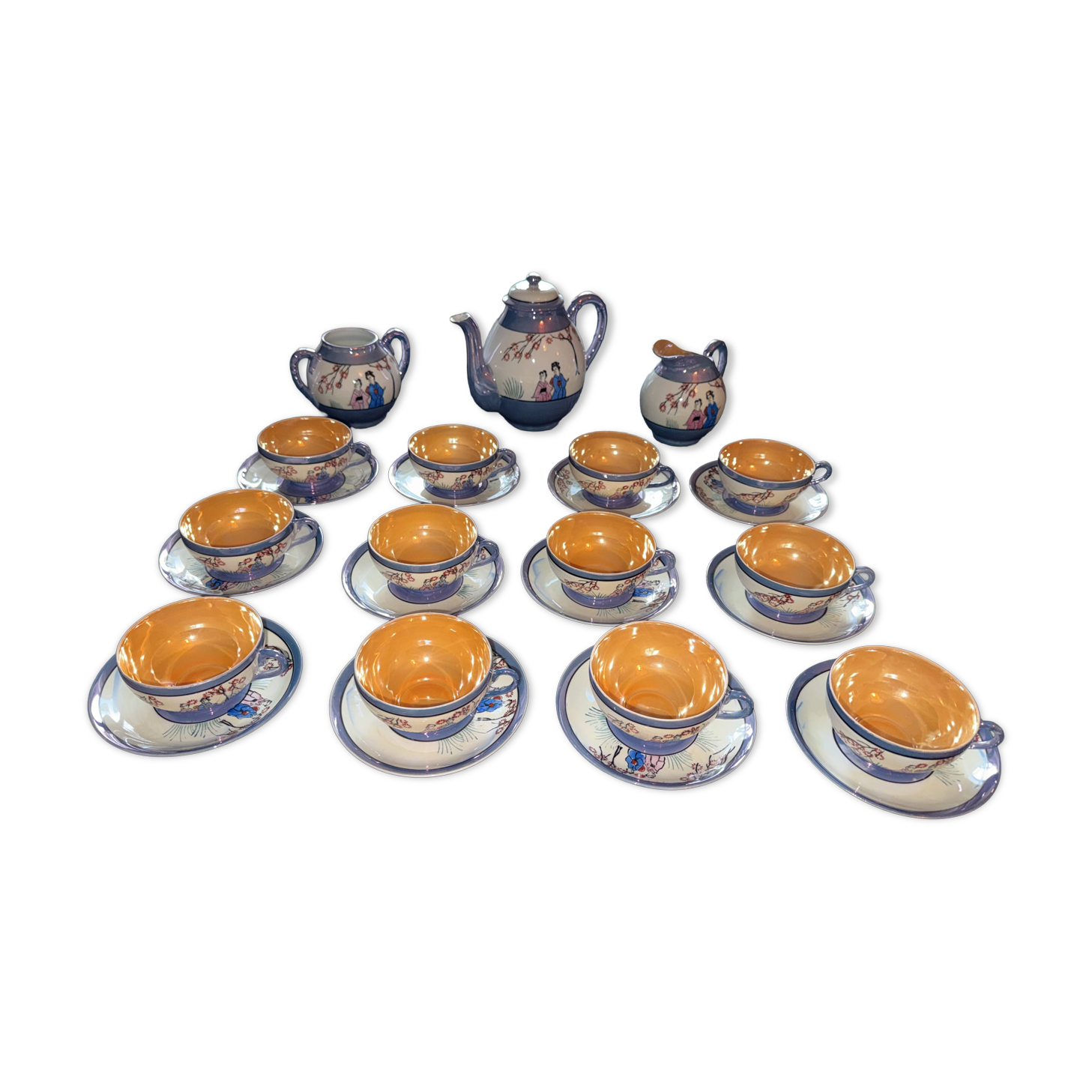Service à café en porcelaine japonaise