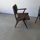 Pair of armchairs with a Scandinavian design in vintage teak from the 1960s.