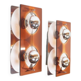 Pair of acrylic wall lamps by Jocelyne Trocmé for Galerie Oxar – Model 'Disco'