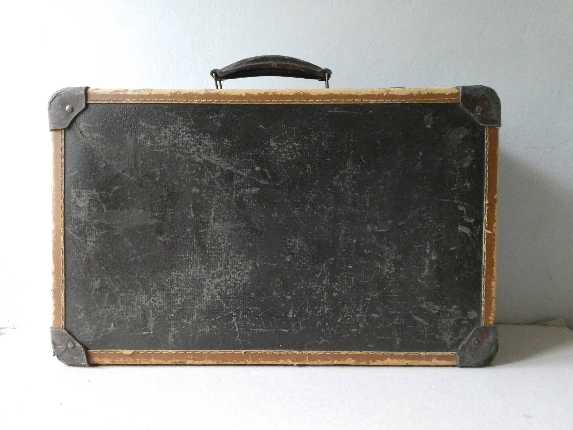 Metal and cardboard case imitating leather, 1950s