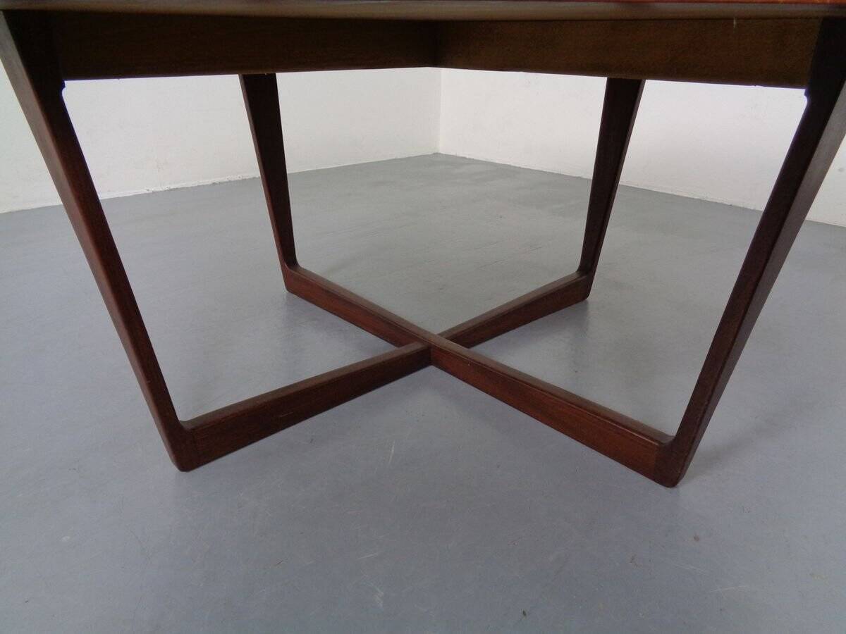 Danish Octagonal Teak Coffee Table, 1960s