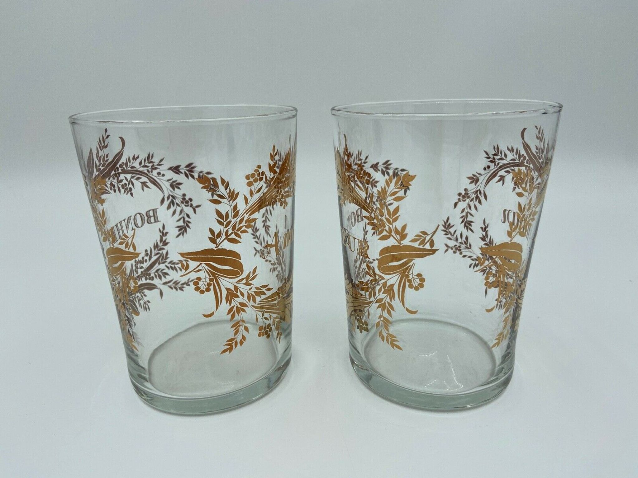2 glasses napoleon iii love and happiness enhanced gold late xix eme