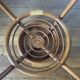 Vintage rattan coffee table with smoked glass top