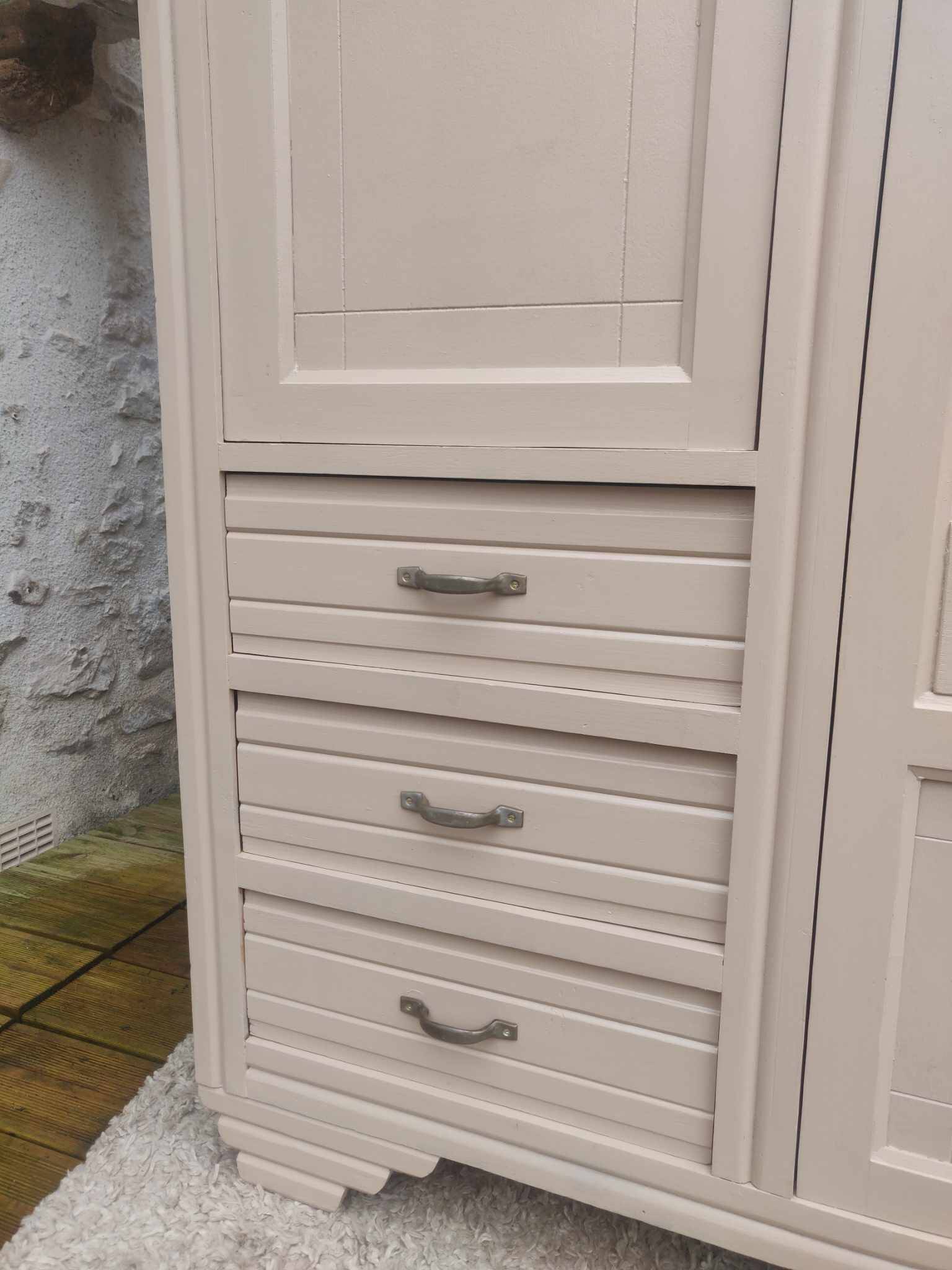 Beige art deco wardrobe