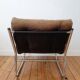Fauteuil vintage tubulaire chromé et velours