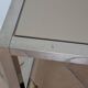 Side tables, chrome metal end tables