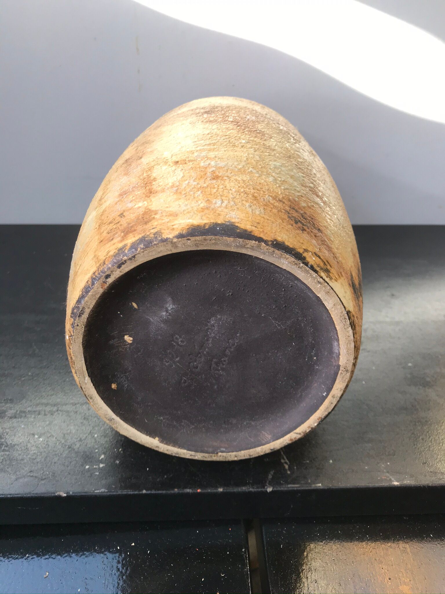 Former vase st clement ref 9218 ceramics beige france vintage