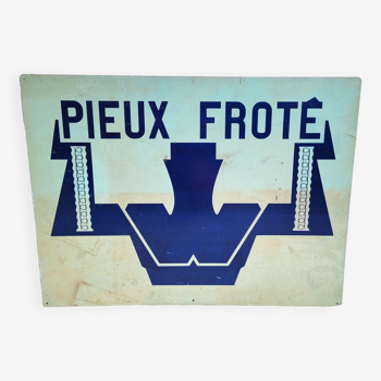 Sheet metal plate industrial vintage sign