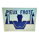 Sheet metal plate industrial vintage sign