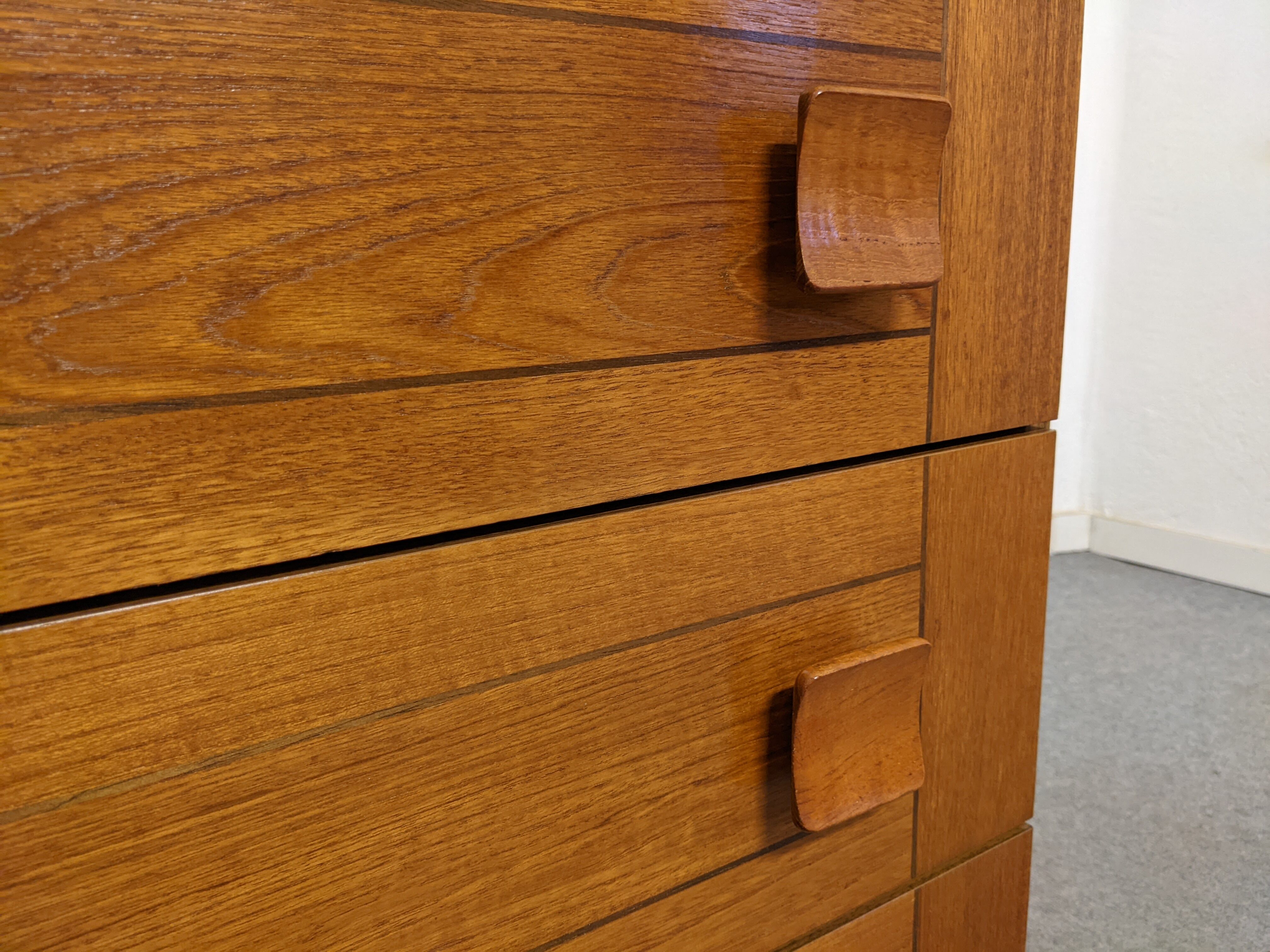 Vintage teak and rosewood chest of drawers from the 70-80s