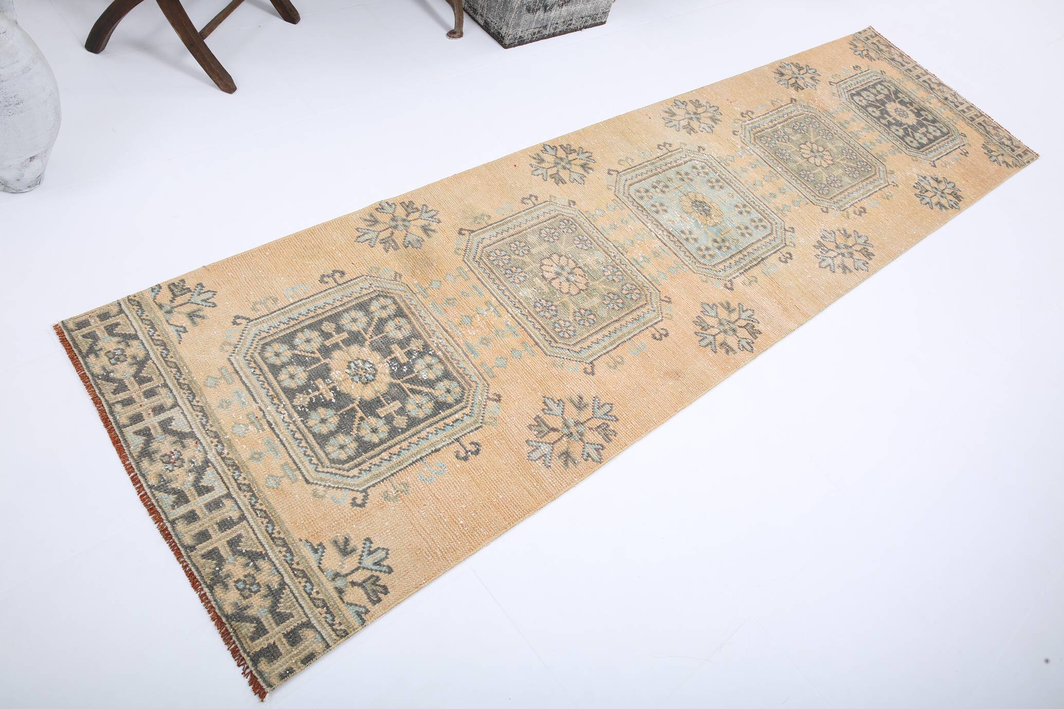 3x10 One Of A Kind Turkish Runner Rug, 85x315Cn
