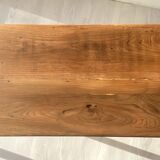Restored antique coffee table – Natural oak and cream legs